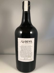 Kill Devil rum Guyana 17 jaar Pot Still achterkant