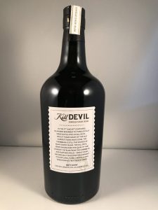 Kill Devil rum Trinidad 13 jaar achterkant